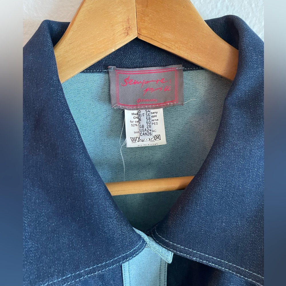 Chambray Two Tone Shacket W/Silver Buttons And Po… - image 3
